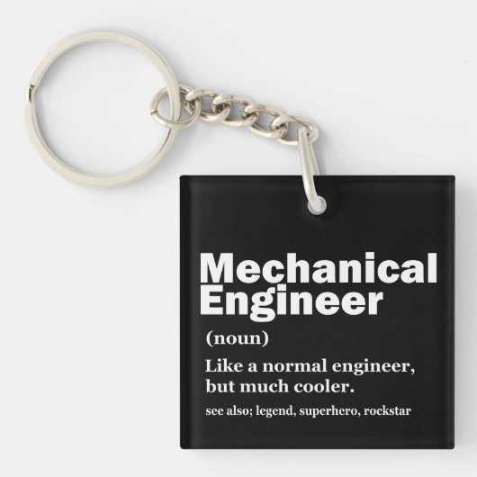 Porte-clés Funny Mechanical Engineer Definition Engineering (Devant)