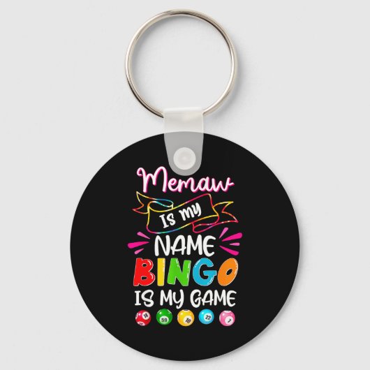 Porte-clés Funny Memaw Is My Name Bingo Is My Game, Bingo Lov (Recto)