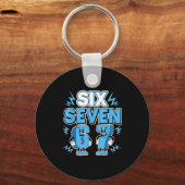 Porte-clés Funny Meme 67 Six Seven 6 7 Italian Brainrot Boys  (Recto)