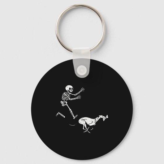 Porte-clés Funny Meme Ghound Running Skeleton Halloween (Recto)