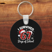 Porte-clés Funny Meme Six Seven Christmas I Survived 67 Days  (Recto)