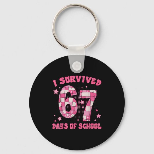 Porte-clés Funny Meme Six Seven Teacher I Survived 67 Days Of (Recto)
