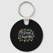 Porte-clés Funny Merry Christmas Lights Xmas Family Men Women (Recto)