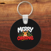 Porte-clés Funny Merry Christmas Reindeer Xmas Family Men &am (Recto)