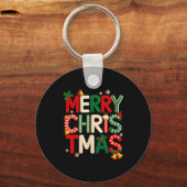 Porte-clés Funny Merry Christmas Yarn Crochet Knitting Quilte (Recto)