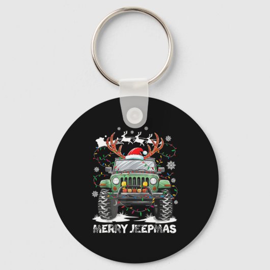 Porte-clés Funny Merry Jeepmas Ugly Light Reindeer Christmas  (Recto)