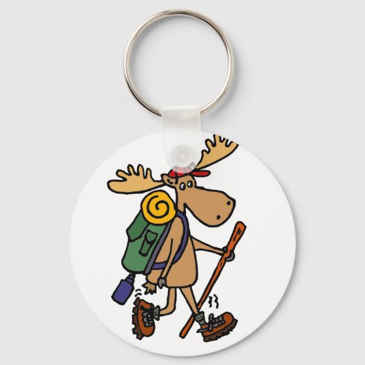 Porte-clés Funny Moose Hiker (Recto)