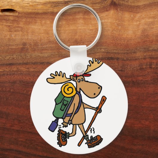 Porte-clés Funny Moose Hiker (Recto)