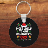 Porte-clés Funny Most Likely To Make Coworker Cry Matching Of (Recto)