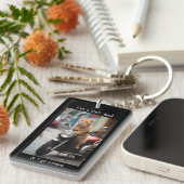 Porte-clés Funny Moteur Chat Papa Photo (Devant droit)