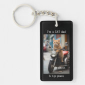 Porte-clés Funny Moteur Chat Papa Photo (Devant)