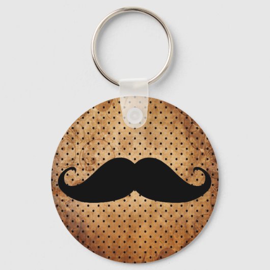 Porte-clés Funny Moustache noire (Recto)