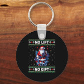 Porte-clés Funny Muscle Santa Lifting Ugly Christmas Sweater  (Recto)