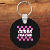 Porte-clés Funny New Driver Curbs Fear Me Bad Drivers (Recto)