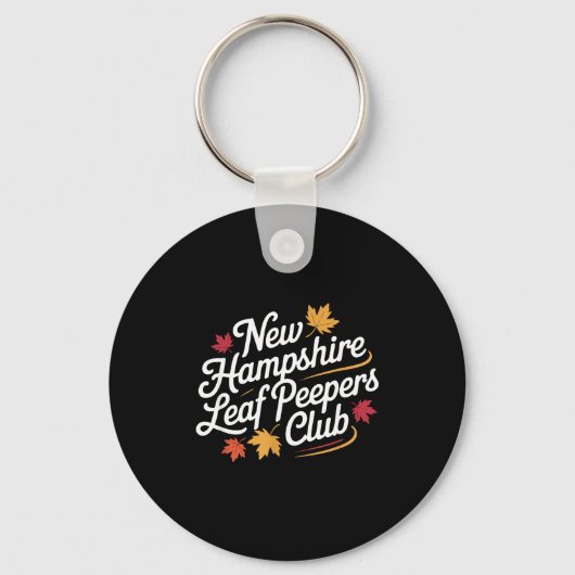 Porte-clés Funny New Hampshire Leaf Er's Club Autumn Fall Lea (Recto)