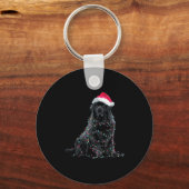Porte-clés Funny Newfoundland Christmas Graphic Dog Lights Lo (Recto)