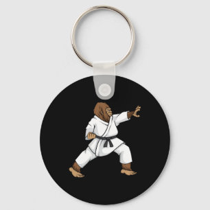 Porte-clés Funny Ninja Bigfoot Faire Du Karaté Avec Samurai D