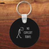 Porte-clés Funny No Concert Today Sad Stickman Music Concert (Recto)