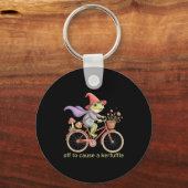 Porte-clés Funny Off To Cause A Kerfuffle Whimsical Wizard Fr (Recto)