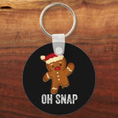 Porte-clés Funny Oh Snap Gingerbread Man Christmas Cookie Xma (Recto)