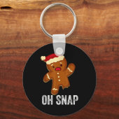 Porte-clés Funny Oh Snap Gingerbread Man Christmas Cookie Xma (Recto)
