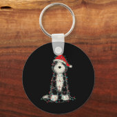 Porte-clés Funny Old English Sheepdog Christmas Graphics Dog  (Recto)