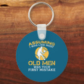 Porte-clés Funny Old Men Who Loves Tennis  (Recto)