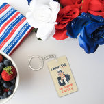 Porte-clés Funny Oncle Sam Patriotic Message personnalisé<br><div class="desc">Oncle Sam est là pour vous dire de conduire en sécurité, de passer une bonne journée, ou tout autre message que vous voudriez. Créez votre propre porte - clé amusant lorsque vous customisez le texte rouge sous l'Oncle Sam avec votre propre texte personnalisé et ajoutez votre propre texte personnalisé à...</div>