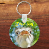 Porte-clés Funny Ostrich Girl Name (Recto)