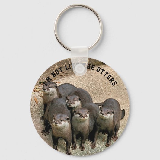 Porte-clés Funny Otter Quote I'm Not Like the Otters Photo (Recto)