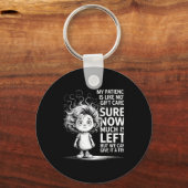 Porte-clés Funny Patience Gift Card Quote Retro Mpy Outfit Fo (Recto)