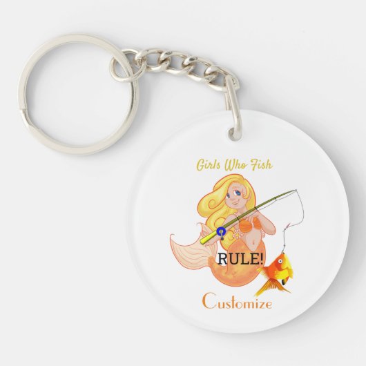 Porte-clés Funny Pêche Fille Sirène Thunder_Cove (Devant)