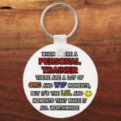 Porte-clés Funny Personal Trainer ... OMG WTF LOL (Recto)