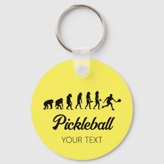 Porte-clés Funny Pickleball Evolution personnalisée (Recto)