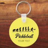 Porte-clés Funny Pickleball Evolution personnalisée (Recto)