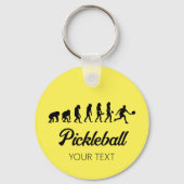 Porte-clés Funny Pickleball Evolution personnalisée (Verso)
