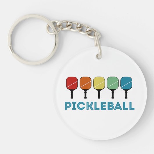 Porte-clés Funny Pickleball Retro Vintage (Devant)