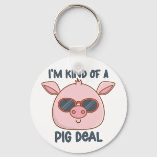 Porte-clés Funny Pig Pun