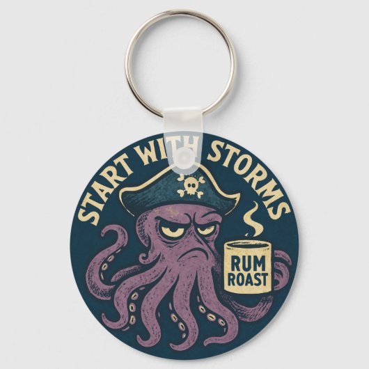 Porte-clés Funny Pirate Octopus Rum Roast (Recto)
