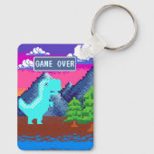 Porte-clés Funny Pixel Gamer Pixelated- Dinosaur Illustration (Verso)
