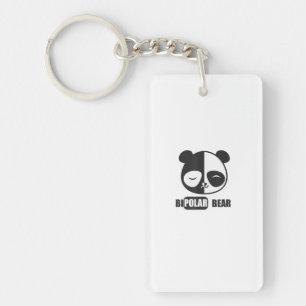 Porte-clés Funny Polar Bear Painting