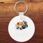 Porte-clés Funny Pool Billards Ball Breaker Tee (Recto)