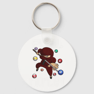 Porte-clés Funny Pool Ninja mignonne poche Billard Garçons Fi