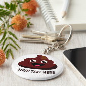 Porte-clés Funny Poop porte - clé 3 : joyeux (Côté)