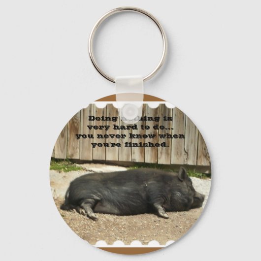 Porte-clés Funny Pot Bellied Pig Porte - clé (Recto)