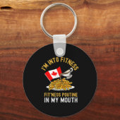 Porte-clés Funny Poutine Routine Im In Fitness Canadien Que (Recto)