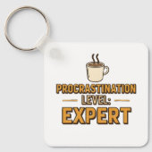 Porte-clés Funny "Procrastination Level Expert" (Recto)