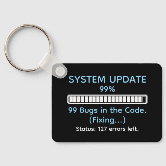 Porte-clés Funny Programmer Coding (Verso)