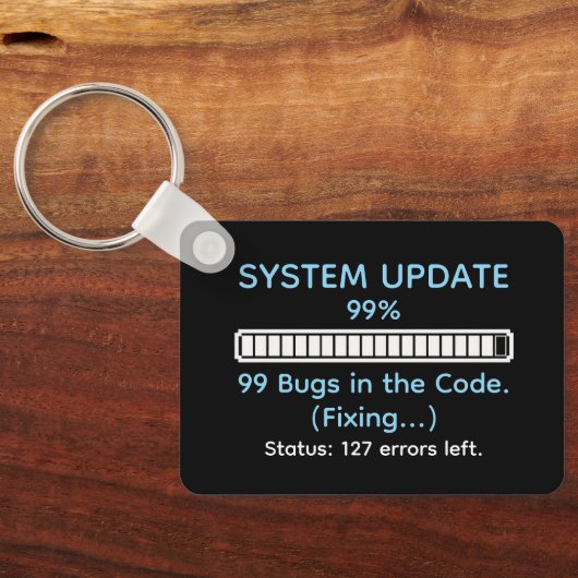 Porte-clés Funny Programmer Coding (Verso)