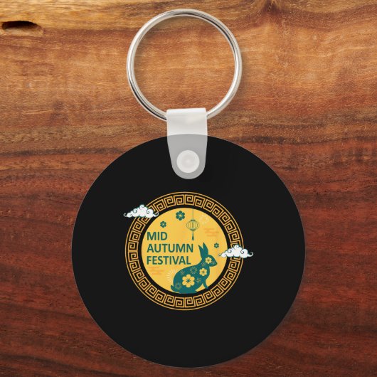 Porte-clés Funny Rabbits Mooncake Chinese New Year Mid Autumn (Recto)